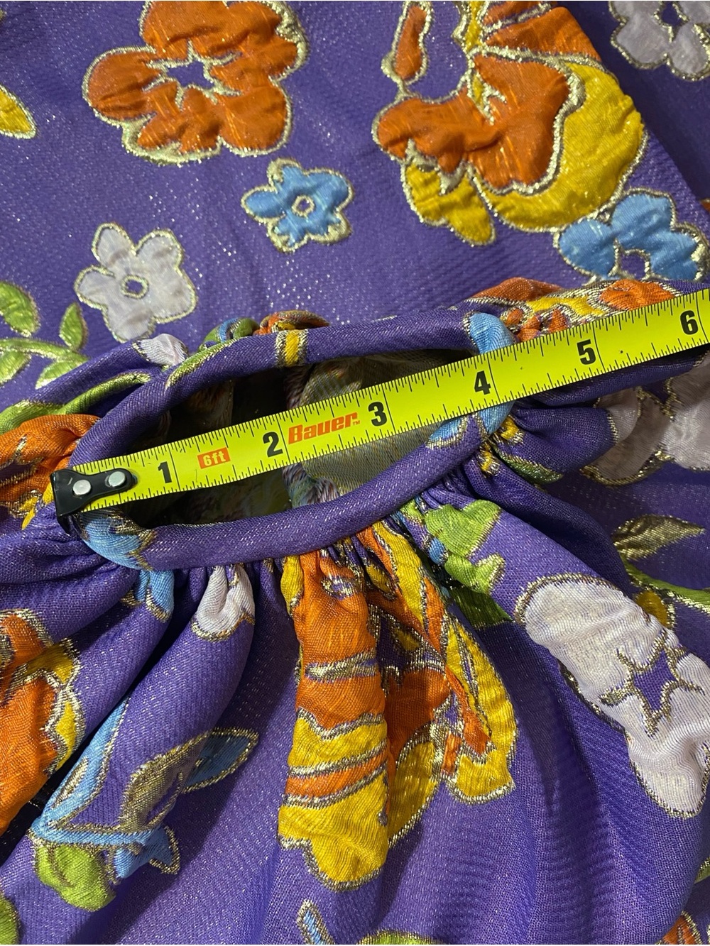 Free People Arianne Elmy Slim Fit Good Luck Dress Purple Orange Floral XS NWT - Picture 13 of 14